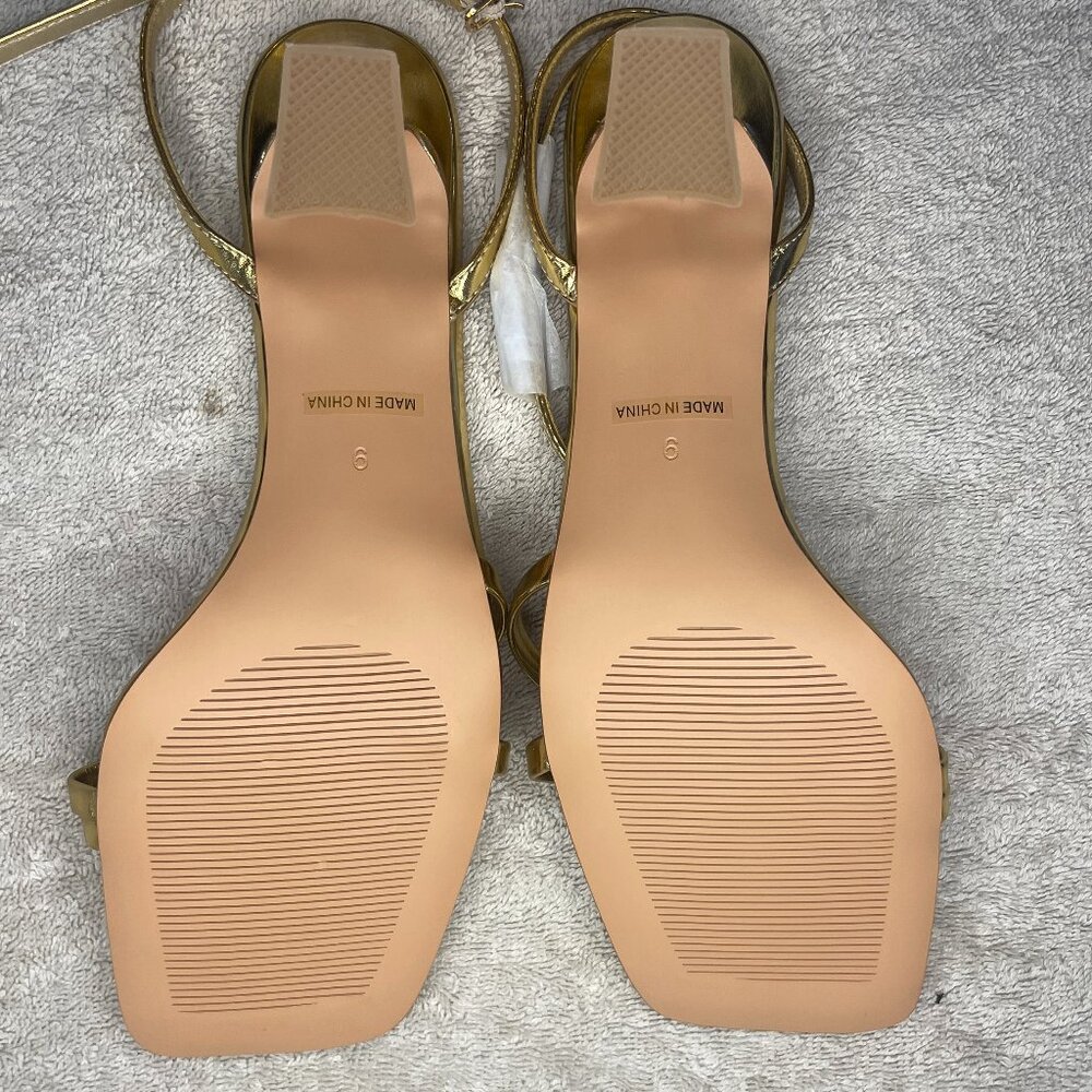 Women's Sandals Strappy Open Toe Kitten Heel Ankle Strap Dress Party Shoes Sz 9 - Picture 2 of 4